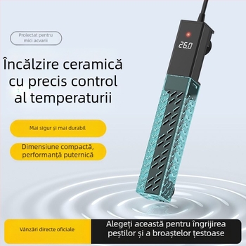 Sondă de încălzire ceramică pentru acvariu cu frecvență variabilă, control automat al temperaturii, reglare precisă a temperaturii; Putere 50–500W, 428g, Model sz2025071503