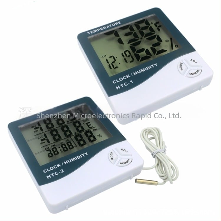 Higrometru-thermometru digital, rezoluție 0.1°C, interior/exterior, HTC-2 cu sondă, Quick Micro