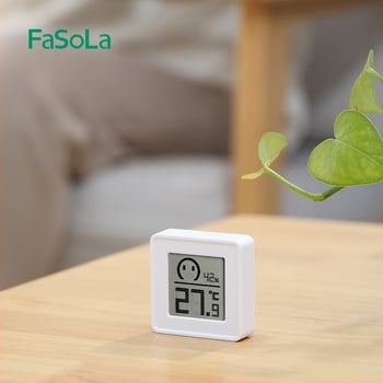 FaSoLa Termometru Digital de Interior cu Umiditate — montat pe perete, Temperatură a Camerei și Higrometru