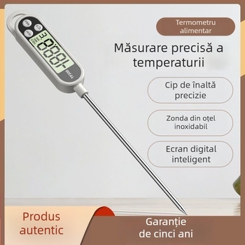 TP300 Termometru cu sondă, stil stilou, pentru BBQ, temperatură la ulei, apă și coacere