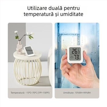 FaSoLa higrometru interior cu afișaj digital — măsoară temperatura și umiditatea, interval -10°C până la +70°C, precizie înaltă, potrivit pentru camera bebelușului