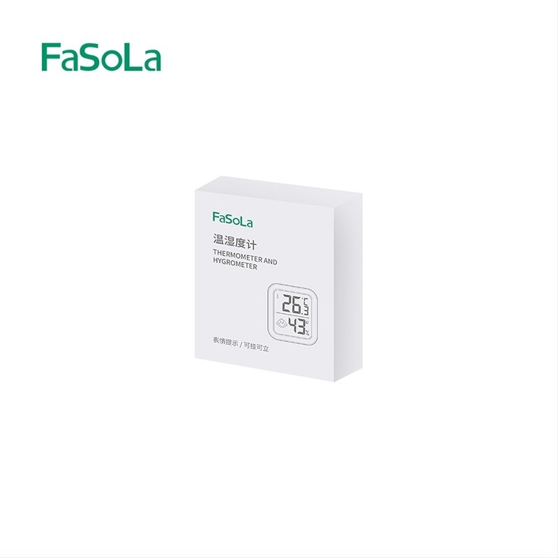 FaSoLa higrometru interior cu afișaj digital — măsoară temperatura și umiditatea, interval -10°C până la +70°C, precizie înaltă, potrivit pentru camera bebelușului
