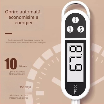 Termometru de bucătărie Qiwang — precizie înaltă, tip sondă, pentru apă, lapte și ulei