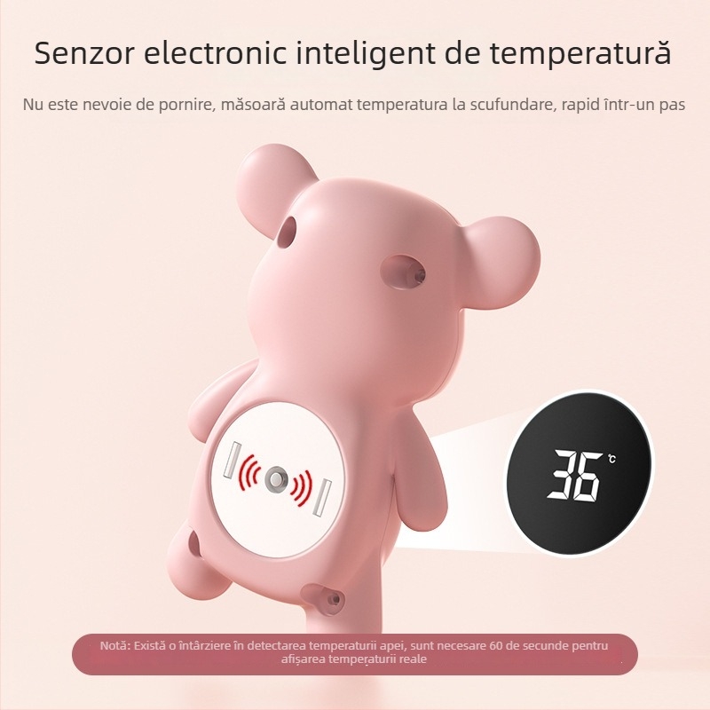 Termometru pentru apa de baie al bebelușului, cu precizie înaltă, afișaj digital și electronică inteligentă