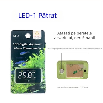 KT-902 Termometru electronic inductiv cu afișaj dual pentru acvariu