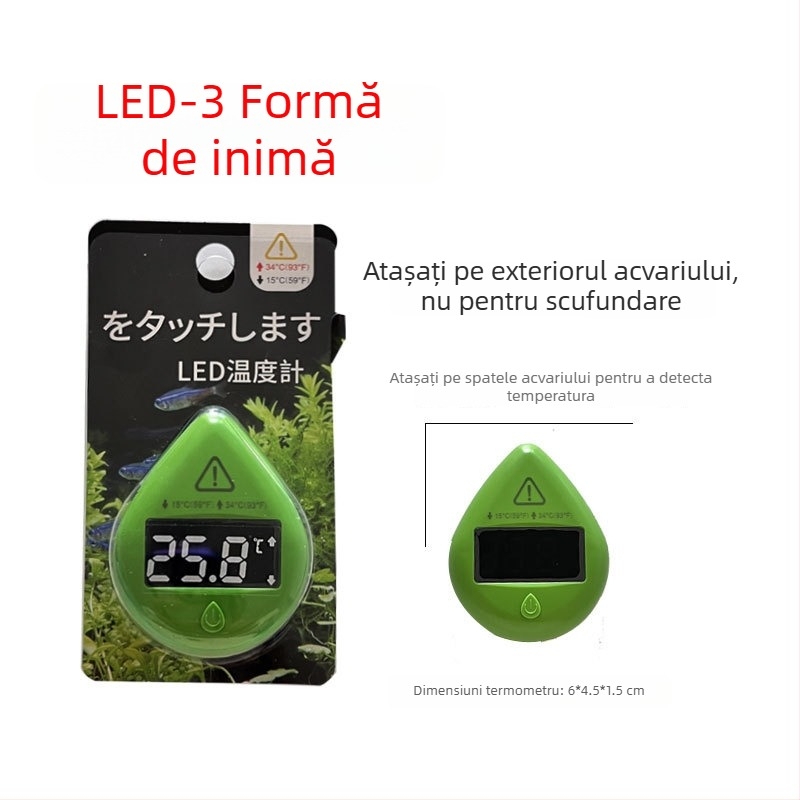 KT-902 Termometru electronic inductiv cu afișaj dual pentru acvariu