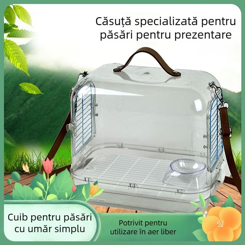 Cușcă metalică pentru păsări – vizualizare în aer liber, neimportată, potrivită pentru păsări