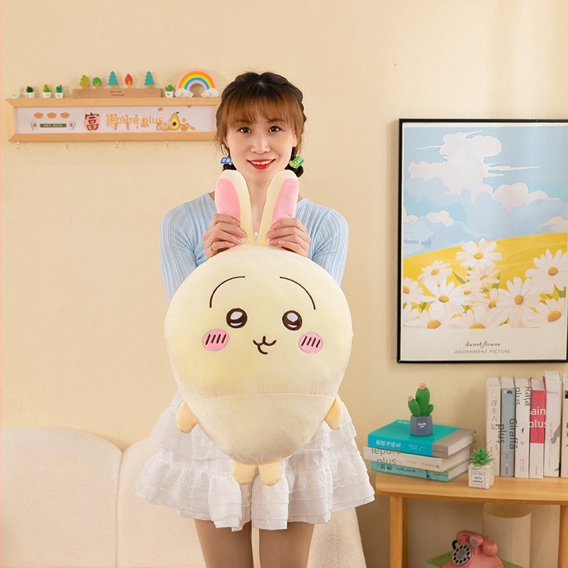 Iepure din pluș Usagi — pluș elastic, umplutură din down, 3C pentru copii sub 14 ani