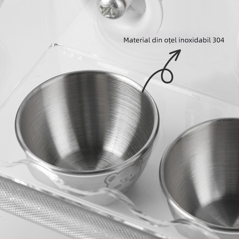 Vas de hrănire pentru papagali din metal — brand Yaochongji; destinat păsărilor; rase: Peony Parrot, Xuanfeng Parrot, Tiger Skin Parrot, Sun Conure Parrot, Monk Parrot, Golden Sun Parrot, Caique Parrot.