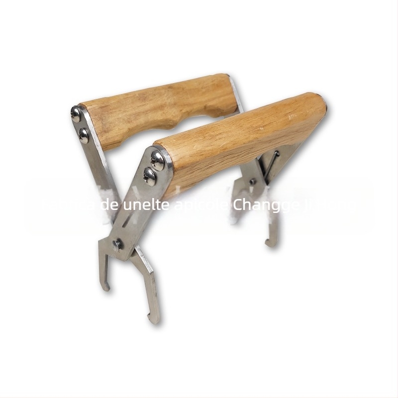 Unealtă apicolă pentru cuiburi – clips pentru cadrul cu mâner din lemn, model FG-4, Ji Hong, nou