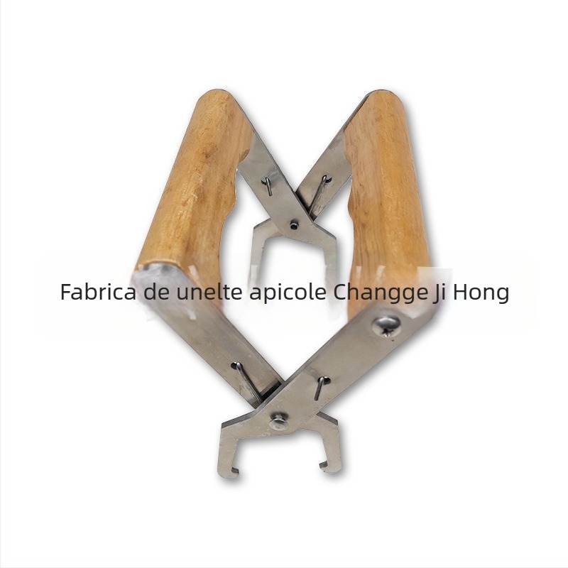Unealtă apicolă pentru cuiburi – clips pentru cadrul cu mâner din lemn, model FG-4, Ji Hong, nou