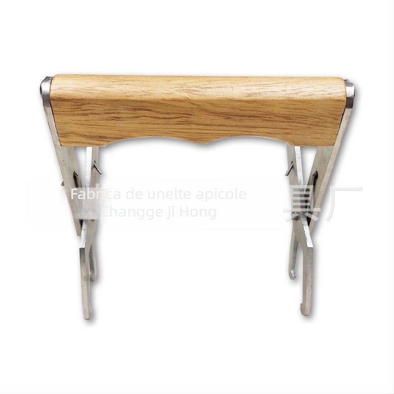 Unealtă apicolă pentru cuiburi – clips pentru cadrul cu mâner din lemn, model FG-4, Ji Hong, nou