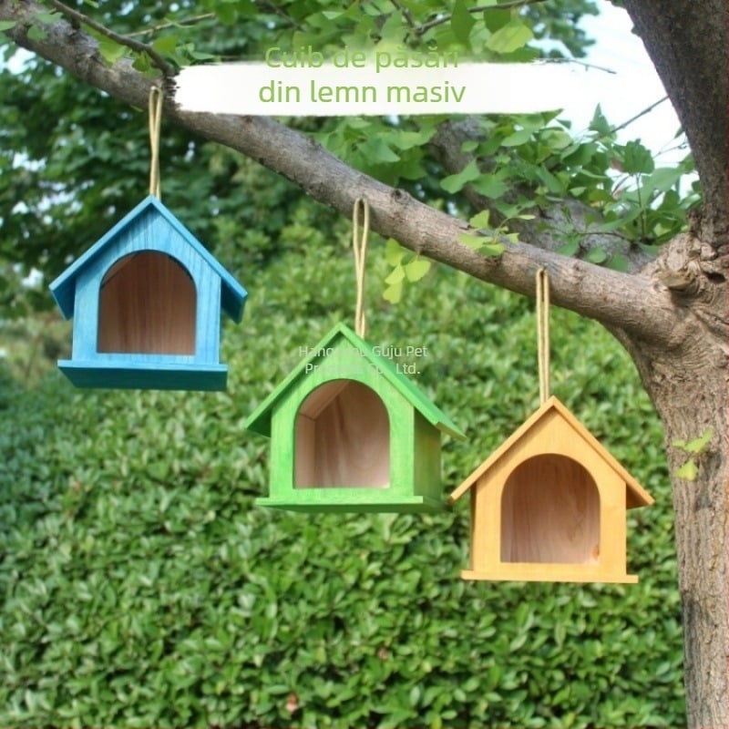 GUOJJ cuib pentru păsări – cuib decorativ exterior din oțel cu conținut scăzut de carbon, model 1001342634