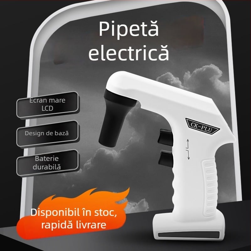 Pipetă electrică CK-PLU – capacitate mare, aspirație automată, pipetă reglabilă, greutate 185 g