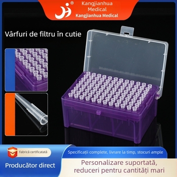 Cap de aspirație cu vârf filtrant pentru transferul de lichide, Kang Jian Hua, 10 µL–10 mL, Modelul 22, Utilizare în laborator
