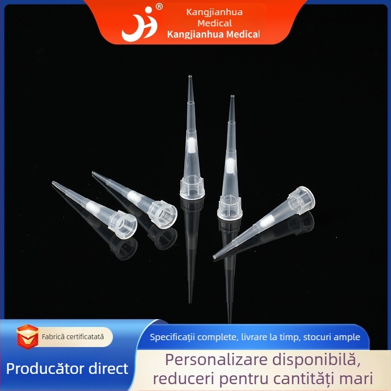 Cap de aspirație cu vârf filtrant pentru transferul de lichide, Kang Jian Hua, 10 µL–10 mL, Modelul 22, Utilizare în laborator