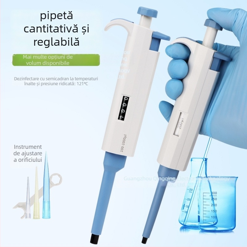 Pipetă de laborator cu un singur canal, reglabilă, model YY11-YY31, marcă Trickle, greutate 200 g