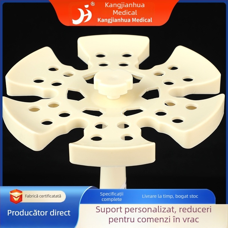 Kang Jian Hua Suport rotund pentru transferul lichidelor, cu suporturi gradate pentru pipete, 6 buc., asamblabil, rotativ