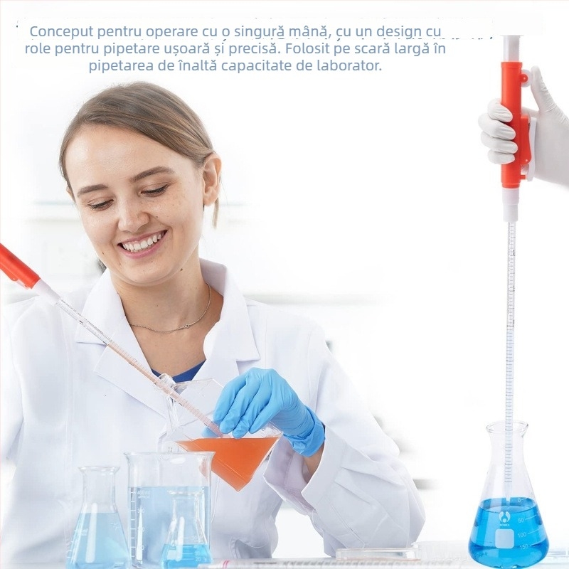 Pipetă micro reglabilă 0,1–100 ml, precizie 0,1 ml, model 0,1–100 ml, utilizare în laborator