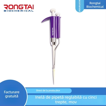 Pipetă cu un singur canal, reglabilă, volum 5–5000 µL, marcă Rongtai