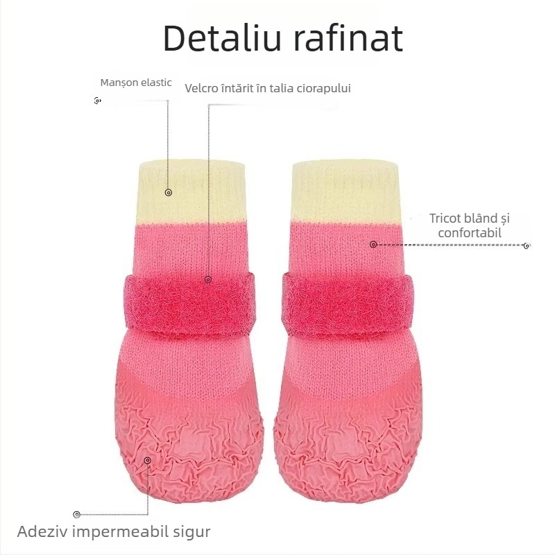 Pantofi pentru câini – toate anotimpurile – impermeabili, antiderapant, rezistenți la uzură (Material: Poliester; Brand: Seven Oh; Stil: Leisure)