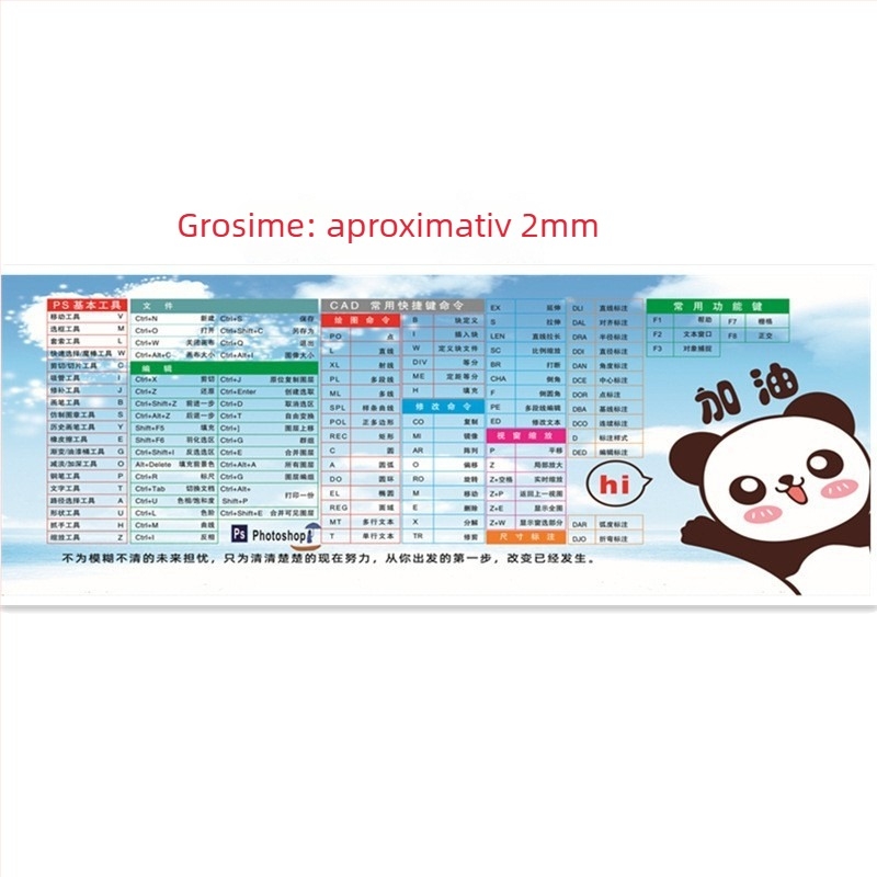 Padă de mouse din cauciuc, cu două fețe, anti-derapare, personalizabilă, cu design desen animat