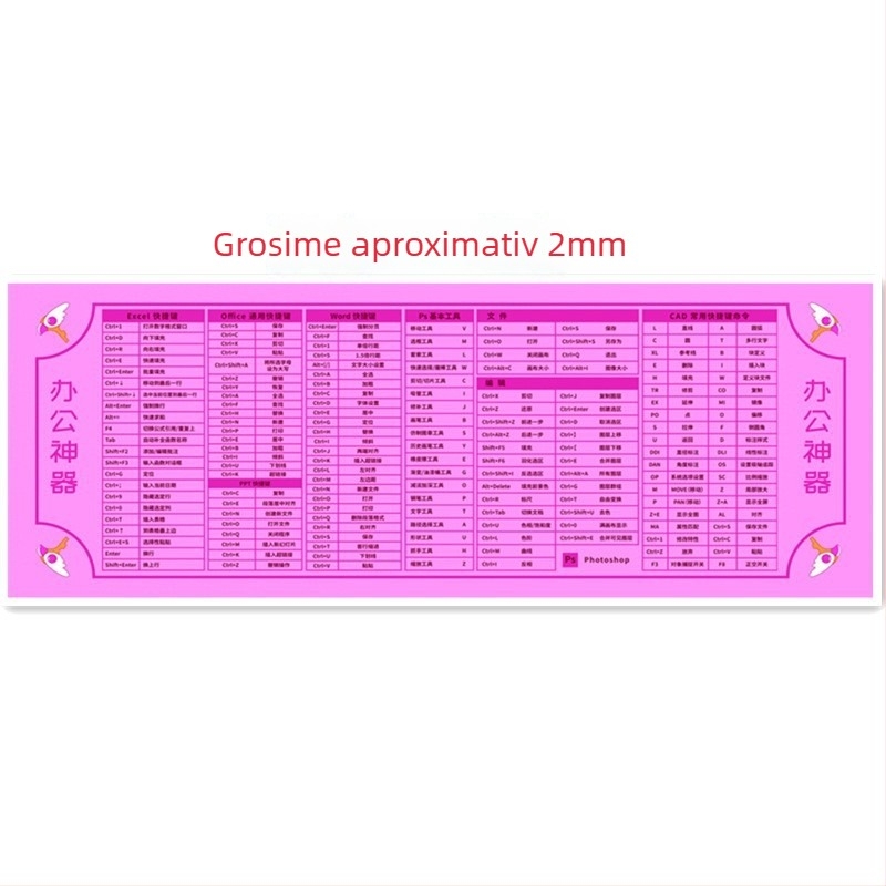 Padă de mouse din cauciuc, cu două fețe, anti-derapare, personalizabilă, cu design desen animat