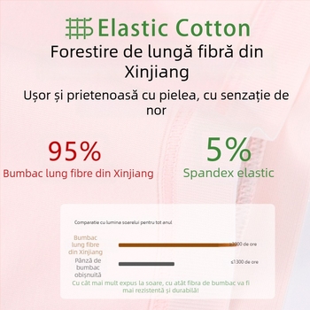 Chiloți menstrual din bumbac pentru femei, talie medie, protecție împotriva scurgerilor, zonă inghinală extinsă cu căptușeală modal