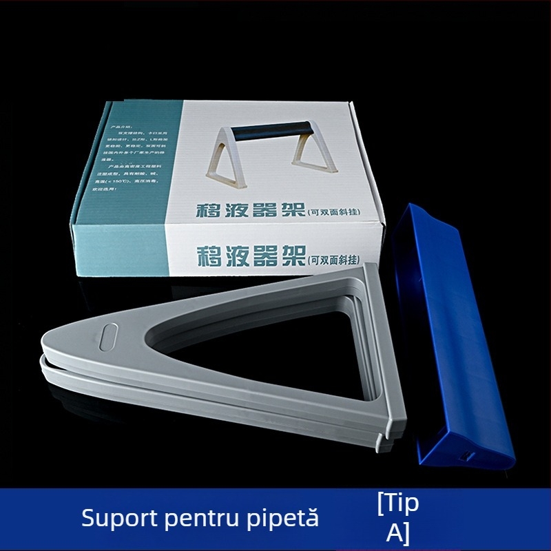 Raft pentru pipete, tip A, din plastic, cu față dublă, înclinant