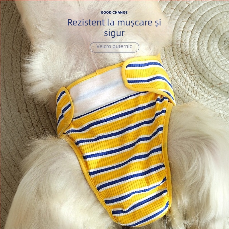 Pantaloni menstruali pentru câini mari — pantaloni fiziologici pentru câini, stil leisure, material 95% bumbac, 5% elastan, croială universală