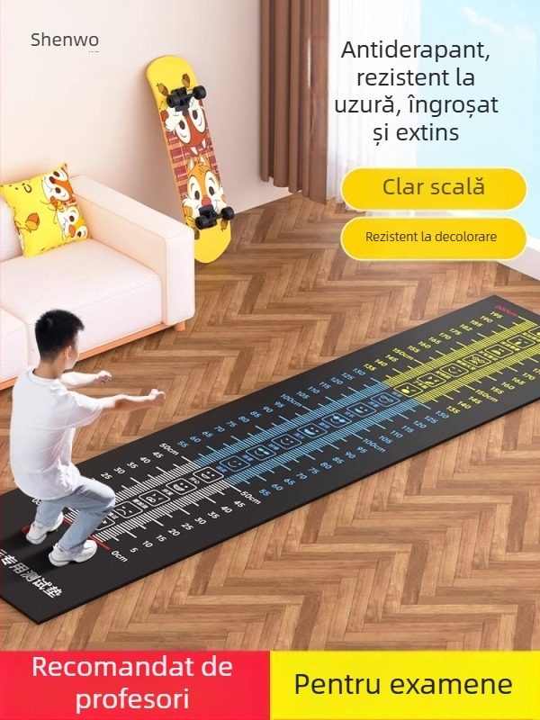 Covoraș pentru testul de săritură în picioare — antiderapant, pentru uz casnic, pentru copii, covoraș sportiv, din stofă de calitate
