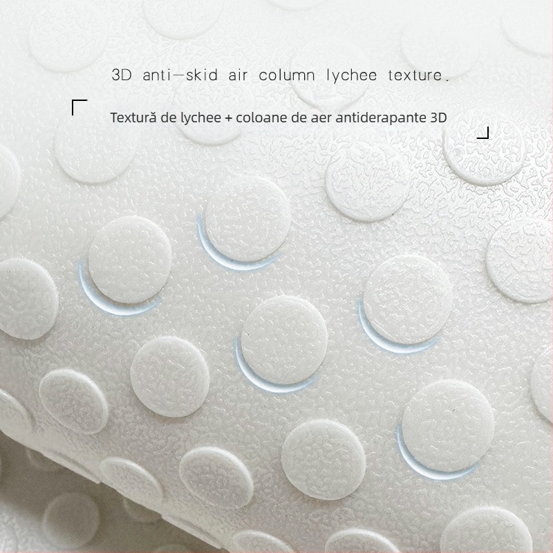 Covoraș antiderapant pentru cadă – pătrat din PVC, cu desen animat, stil modern minimalist, lavabil.