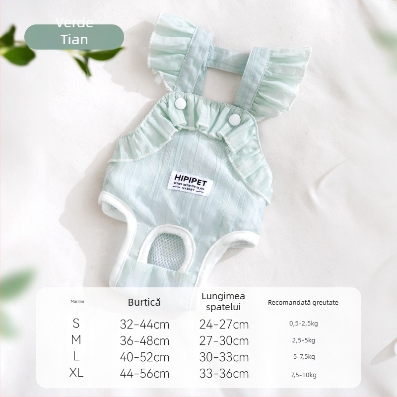 Pantaloni igienici pentru câini - jacquard dungat, stil Princess, marcă Sour bear