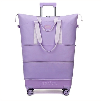 Geantă de voiaj cu roți Zf1 - material Oxford, impermeabilă cu separare umed/uscat, căptușeală din poliester, model solid, pentru călătorii de relaxare, Chiweng