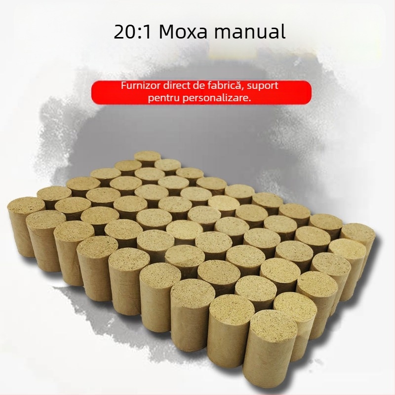 Coloană de moxă Ai follows – material: Ai Rong învechit; ambalaj: 150 buc.; logo tipărit; prelucrare personalizată; aplicații: îngrijire a sănătății, masaj, frumusețe fitness, protecție sportivă