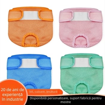 Kailina pantaloni fiziologici pentru câini, din poliester respirabil, cu Velcro, talie reglabilă, pentru femele