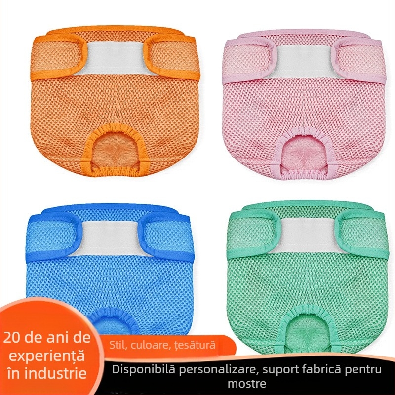 Kailina pantaloni fiziologici pentru câini, din poliester respirabil, cu Velcro, talie reglabilă, pentru femele