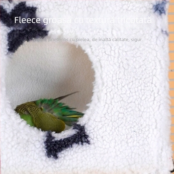 Cuib suspendat triunghiular pentru păsări – cuib respirabil de iarnă pentru păsări mici, din material textil, protecție împotriva deformării picioarelor