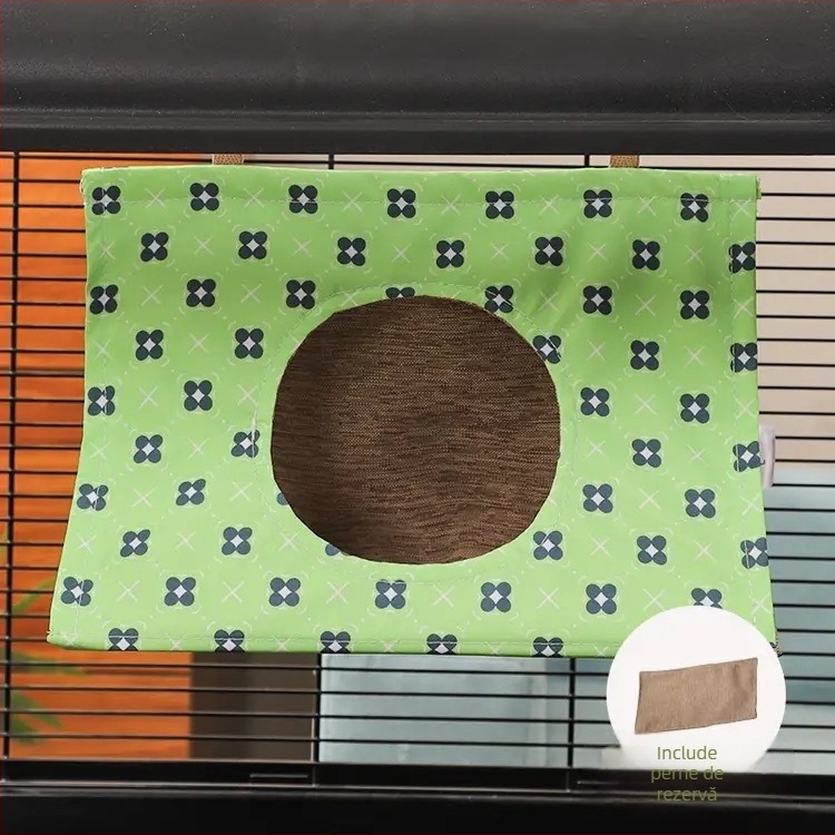 Cuib suspendat triunghiular pentru păsări – cuib respirabil de iarnă pentru păsări mici, din material textil, protecție împotriva deformării picioarelor