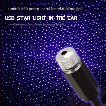 Lumină LED pentru plafonul mașinii cu proiecție de cer înstelat, model 12, 5V, 3.9W