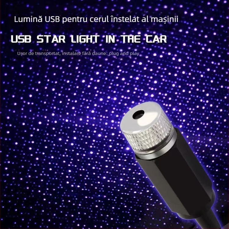 Lumină LED pentru plafonul mașinii cu proiecție de cer înstelat, model 12, 5V, 3.9W
