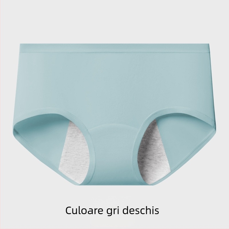 Lenjerie intimă din bumbac pentru menstruație, cu protecție antibacteriană – talie medie, material principal 95% bumbac, căptușeală în zona inghinală 100% bumbac, model solid, respirabil
