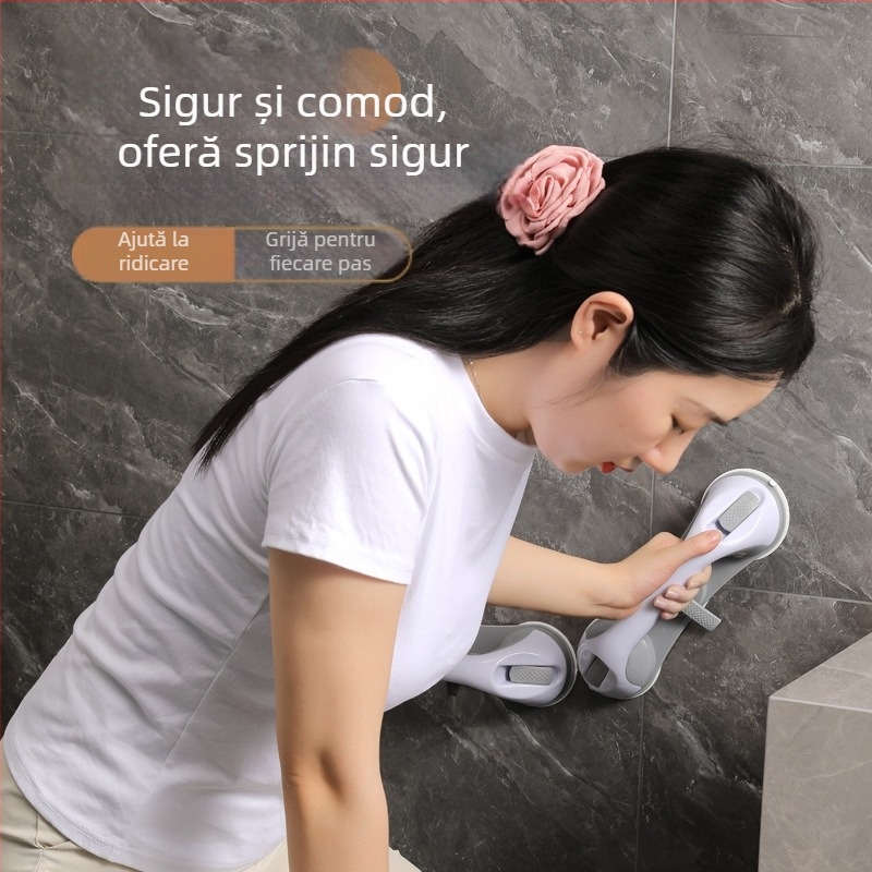 Mâner de duș cu ventuză – prindere de siguranță multifuncțională, din plastic, Modelul 7183, Brand Jihui