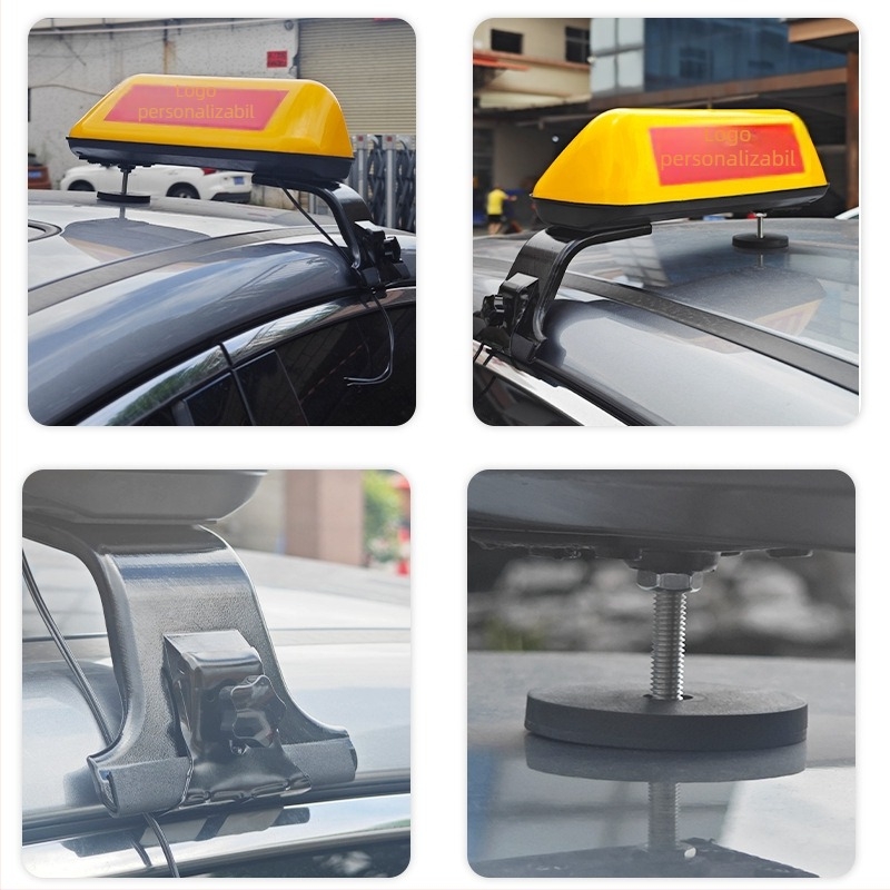 Lumină plafon taxi auto (Model AC-751) (12V, 21W, ABS, montare magnetică, imprimare logo)