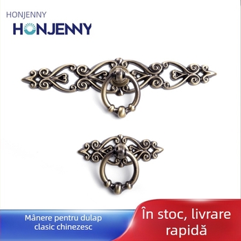 Maner de ușă pentru dulap în stil chinezesc nou, aliaj de zinc turnat sub presiune, formă în bandă, montaj pe suprafață, model Z440