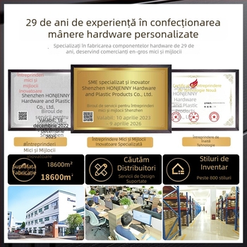 Maner de ușă pentru dulap în stil chinezesc nou, aliaj de zinc turnat sub presiune, formă în bandă, montaj pe suprafață, model Z440