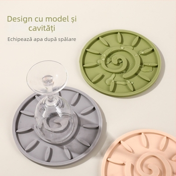 Covorașe rotunde din silicon pentru tacâmuri – rezistente la căldură, culoare solidă, Ainori, lansate în 2023