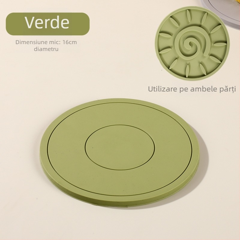 Covorașe rotunde din silicon pentru tacâmuri – rezistente la căldură, culoare solidă, Ainori, lansate în 2023