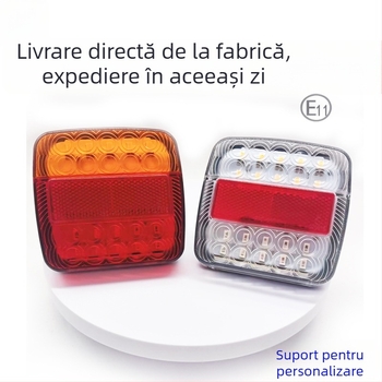 Lampa LED de stop spate, roșu-galben, model T15, 12V, 3W, 6000K