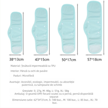 Pantaloni de antrenament pentru animale de companie pentru câini mici, respirabili și etanși la scurgeri, scutece înlocuibile cu design cu clips, pantaloni fiziologici (Material: Poliester; Categorie produs: Pantaloni menstrual; Stil: Lejer; Brand: Bablonr